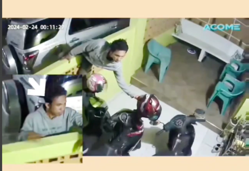 Srceenshot Vidio CCTV Korban Saat Terjadinya Pencurian