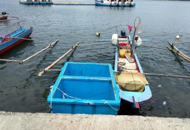 Perahu Mesin Tempel (5 pk) Yang digunakan Hendri Untuk Membawa Korban Kapal KM Arung Samudra