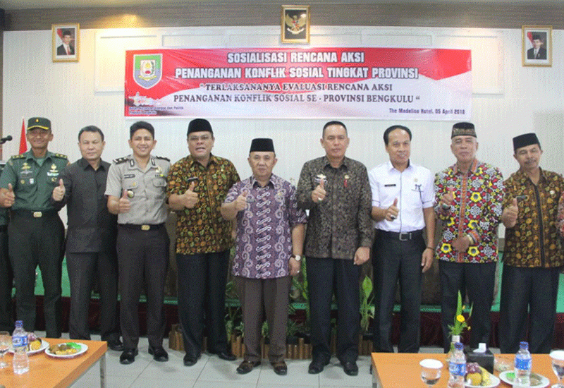 Sosialisasi Tim Terpadu Penanganan Konflik Sosial se-Provinsi Bengkulu.