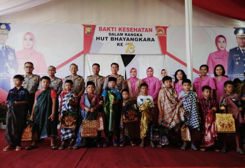 Hut Bhayangkara Ke -73, Polda Bengkulu Lakukan Bakti Kesehatan 