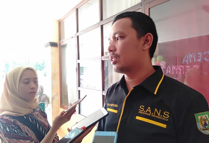 Ketua Satgas Anti Narkoba Sekolah (SANS) Provinsi Bengkulu Dedi Haryadi,