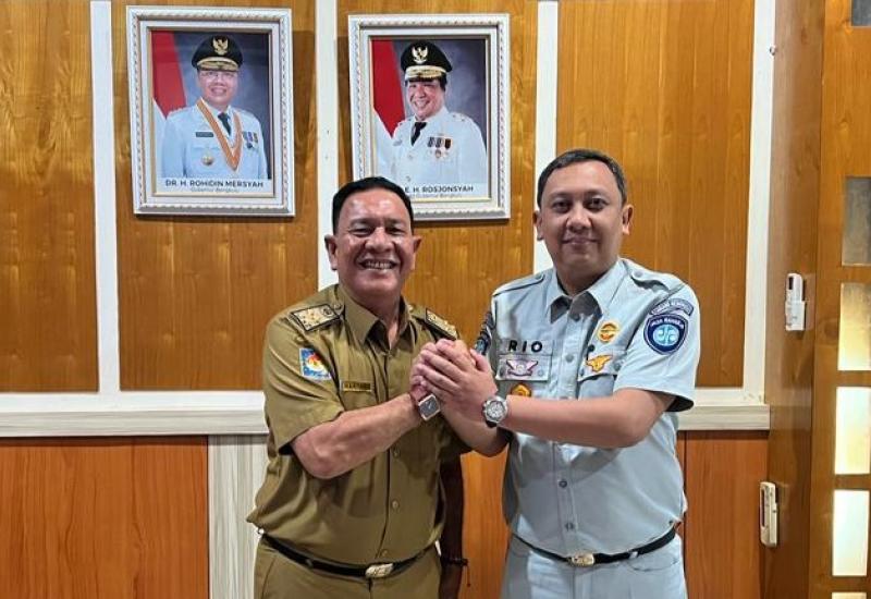Kunjungan Kepala PT Jasa Raharja Bengkulu ke Kantor Kepala BPKD Provinsi Bengkulu