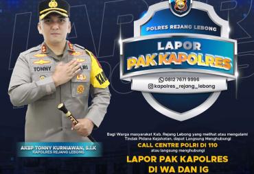 Polres Rejang Lebong Launching Logo "Lapor Pak Kapolres"
