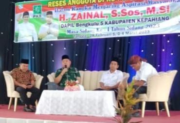 DPRD Provinsi Bengkulu, H.Zainal Reses Di Kabupaten Kepahiang