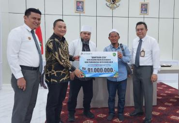 Bank Bengkulu Serahkan Dana CSR ke Pemkot Bengkulu Untuk Pembangunan Masjid